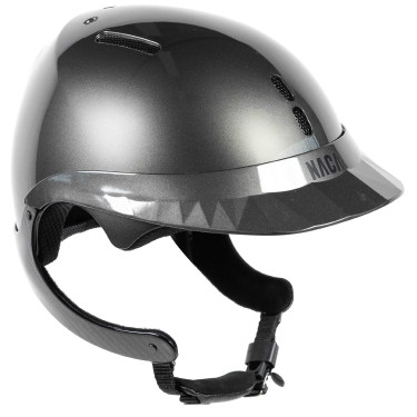 Casque d'équitation Naca Gravity XP Gris graphite brillant / noir