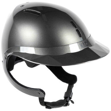 Casque d'équitation Naca Gravity XP Gris graphite brillant / noir