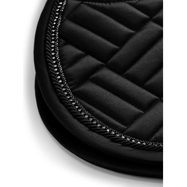 Tapis de selle Equestrian Stockholm Jumping faux mouton Crystal Noir Tapis de selle Equestrian Stockholm Jumping faux mouton Crystal Noir