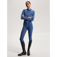 Tommy Hilfiger Equestrian stretch denim overhemd Woodside dames Erfgoed Blauw Tommy Hilfiger Equestrian stretch denim overhemd Woodside dames Erfgoed Blauw