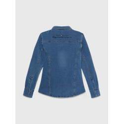 Chemise en denim Tommy Hilfiger Equestrian stretch woodside femme Heritage Bleu Chemise en denim Tommy Hilfiger Equestrian stretch woodside femme Heritage Bleu