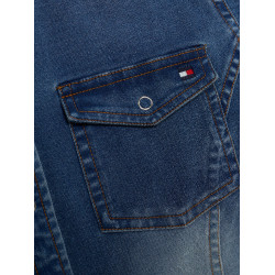 Tommy Hilfiger Equestrian stretch denim overhemd Woodside dames Erfgoed Blauw Tommy Hilfiger Equestrian stretch denim overhemd Woodside dames Erfgoed Blauw