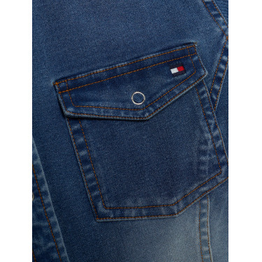 Tommy Hilfiger Equestrian stretch denim overhemd Woodside dames Erfgoed Blauw Tommy Hilfiger Equestrian stretch denim overhemd Woodside dames Erfgoed Blauw