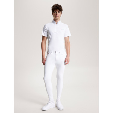 Pantalon d'équitation Tommy Hilfiger Equestrian toutes saisons Geneva grip genoux homme Blanc optique
