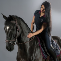 Polo femme TIJUANA Flags & Cup Bleu marine