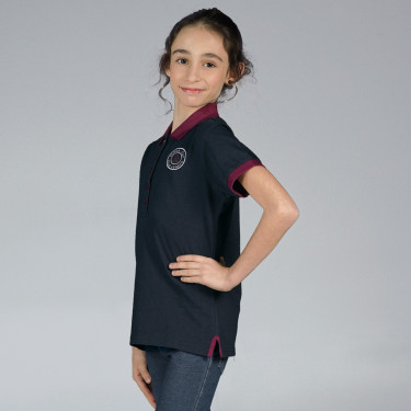 Polo enfant CALI Flags & Cup Bleu marine
