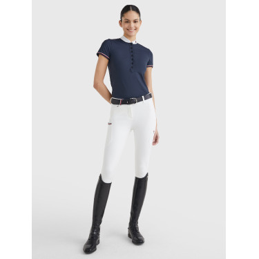 Polo de concours Tommy Hilfiger Equestrian manches courtes femme Desert sky Bleu Polo de concours Tommy Hilfiger Equestrian manches courtes femme Desert sky Bleu