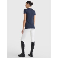 Polo de concours Tommy Hilfiger Equestrian manches courtes femme Desert sky Bleu Polo de concours Tommy Hilfiger Equestrian manches courtes femme Desert sky Bleu