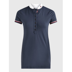 Polo de concours Tommy Hilfiger Equestrian manches courtes femme Desert sky Bleu Polo de concours Tommy Hilfiger Equestrian manches courtes femme Desert sky Bleu
