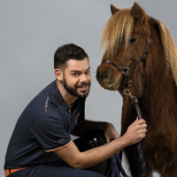 Polo heren MEXICO Flags & Cup Marineblauw