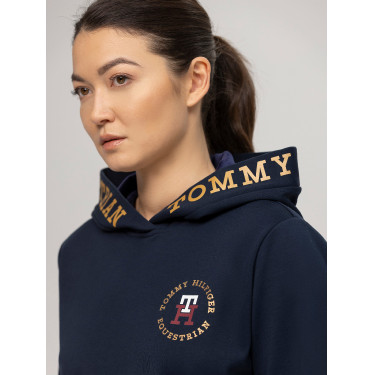 Dames hoodie Tommy Hilfiger Equestrian Colorado logo Woestijnlucht Blauw Dames hoodie Tommy Hilfiger Equestrian Colorado logo Woestijnlucht Blauw