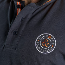 Polo heren MEXICO Flags & Cup Marineblauw