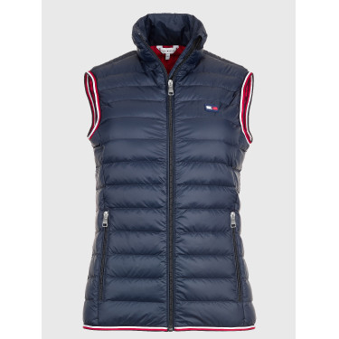 Dames mouwloos jack Tommy Hilfiger Equestrian licht en van gerecycled dons Woestijnlucht Blauw Dames mouwloos jack Tommy Hilfiger Equestrian licht en van gerecycled dons Woestijnlucht Blauw
