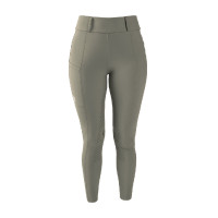 Legging d’équitation Kentucky Classic Full Grip femme Vert poussiéreux