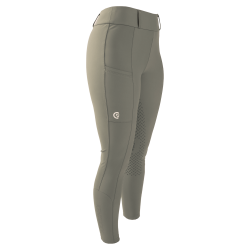Legging d’équitation Kentucky Classic Full Grip femme Vert poussiéreux
