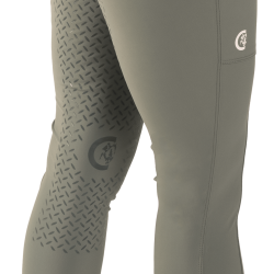 Legging d’équitation Kentucky Classic Full Grip femme Vert poussiéreux