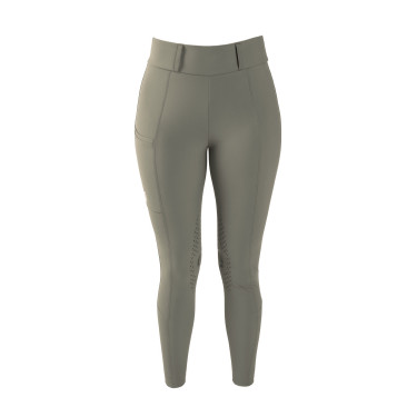 Legging d'Equitation Kentucky Classic Grip au Genou femme Vert poussiéreux