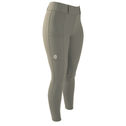 Legging d'Equitation Kentucky Classic Grip au Genou femme Vert poussiéreux