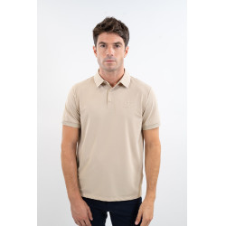 Polo SG x Harcour Nino homme manches courtes Lin Beige