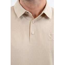Polo SG x Harcour Nino homme manches courtes Lin Beige