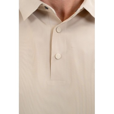 Polo SG x Harcour Nino homme manches courtes Lin Beige