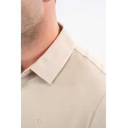 Polo SG x Harcour Nino homme manches courtes Lin Beige