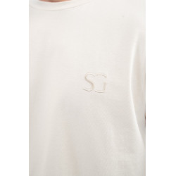 T-shirt SG x Harcour Lucky met korte mouwen Linnen Beige