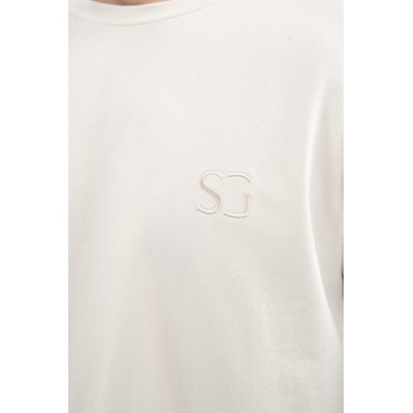 T-shirt SG x Harcour Lucky met korte mouwen Linnen Beige