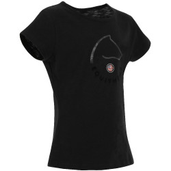 T-shirt Equithème Claire Enfant Noir T-shirt Equithème Claire Enfant Noir