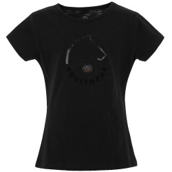 T-shirt Equithème Claire Enfant Noir T-shirt Equithème Claire Enfant Noir