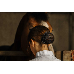 Barrette résille pour cheveux Equithème Floral Noir Barrette résille pour cheveux Equithème Floral Noir