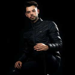 Lichte herenjas RESO Flags & Cup Marineblauw