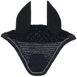 Bonnet chasse mouche Equithème Brocart Marine Bleu marine