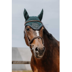 Bonnet chasse mouche Equithème Brocart Vert foncé