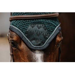 Bonnet chasse mouche Equithème Brocart Vert foncé