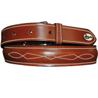 Ceinture Lexington surpiquée Camel Marron Ceinture Lexington surpiquée Camel Marron