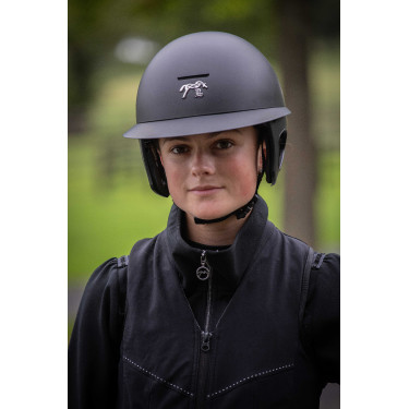 Casque Pénélope visière longue Noir mat