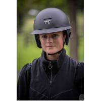 Pénélope matte helm met lange klep Mat zwart