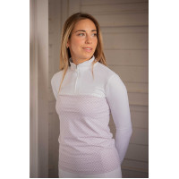 Polo PENELOPE - Debbie Wit / roze Polo PENELOPE - Debbie Wit / roze