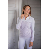 Polo de concours Pénélope Debbie Blanc / rose