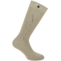 Chaussettes Je t'aime Equithème Cassis Beige