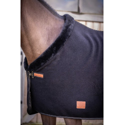 Fleece deken Diagonal Paddock Sport Zwart