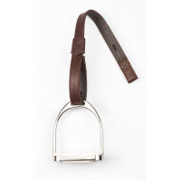 Lederen / synthetische Bates stijgbeugelriemen met haken