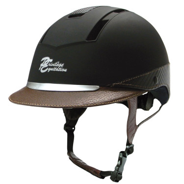 Casque Privilege Equitation CONFORT Noir / marron Casque Privilege Equitation CONFORT Noir / marron