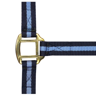 Nylon halster met lederen voering Norton Marine / hemelblauw