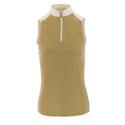 Polo Equithème jersey zonder mouwen Taupe Bruin Polo Equithème jersey zonder mouwen Taupe Bruin