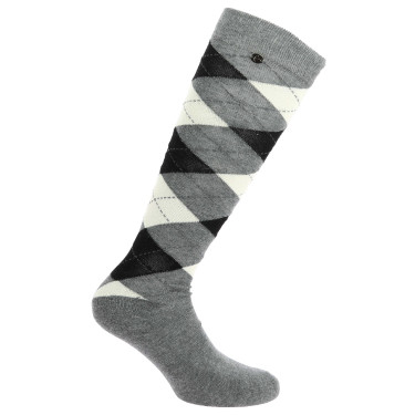 Equithème Argyle damessokken Grijs / ecru