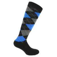 Equithème Argyle damessokken Zwart / blauw