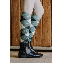 Chaussettes Equithème Argyle femme Vert sauge / anthracite