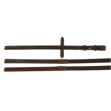 Rênes Hunter Eric Thomas Elite 16 mm Havane Marron